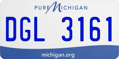 MI license plate DGL3161