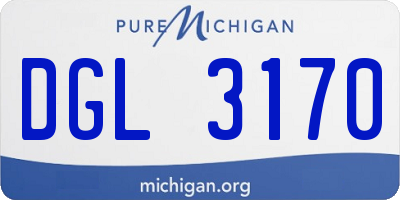 MI license plate DGL3170