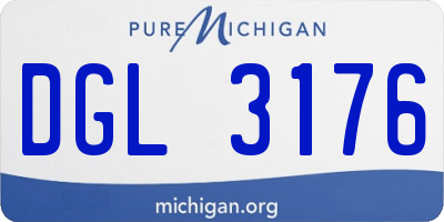 MI license plate DGL3176