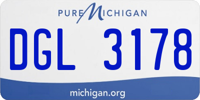 MI license plate DGL3178