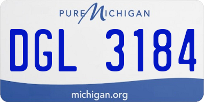 MI license plate DGL3184