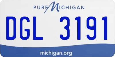 MI license plate DGL3191
