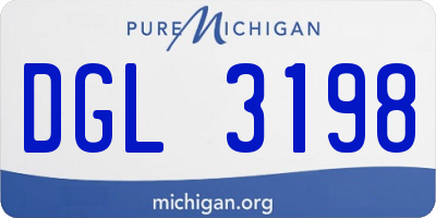 MI license plate DGL3198