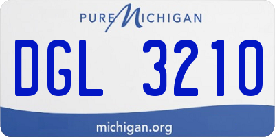 MI license plate DGL3210