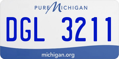 MI license plate DGL3211