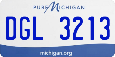 MI license plate DGL3213