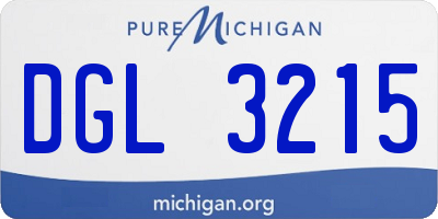 MI license plate DGL3215