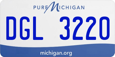 MI license plate DGL3220