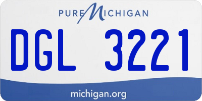 MI license plate DGL3221