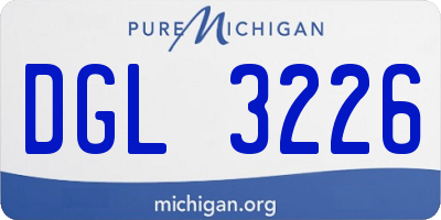 MI license plate DGL3226