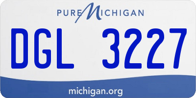 MI license plate DGL3227