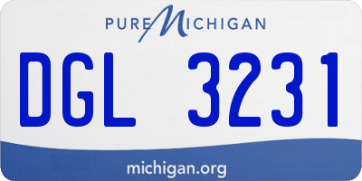MI license plate DGL3231