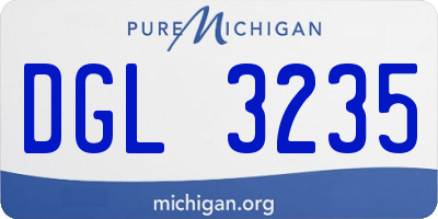 MI license plate DGL3235
