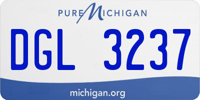MI license plate DGL3237