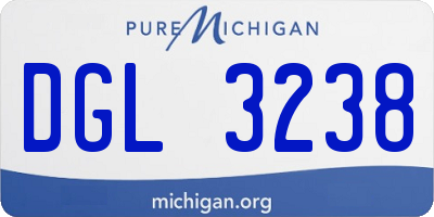 MI license plate DGL3238