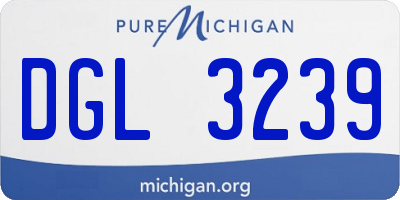 MI license plate DGL3239