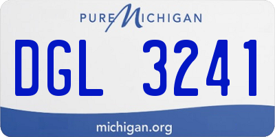 MI license plate DGL3241