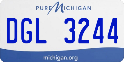 MI license plate DGL3244