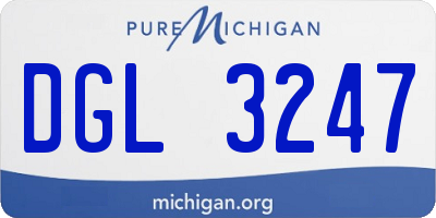MI license plate DGL3247