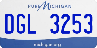 MI license plate DGL3253