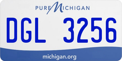 MI license plate DGL3256