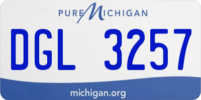 MI license plate DGL3257