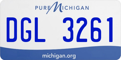 MI license plate DGL3261