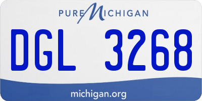 MI license plate DGL3268