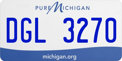 MI license plate DGL3270