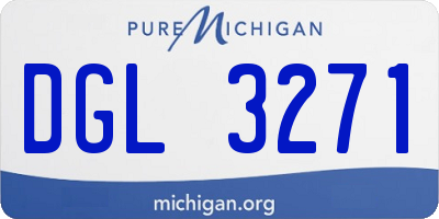 MI license plate DGL3271