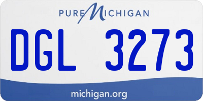 MI license plate DGL3273