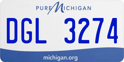 MI license plate DGL3274