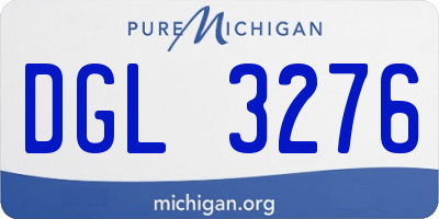 MI license plate DGL3276