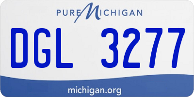 MI license plate DGL3277