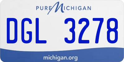 MI license plate DGL3278