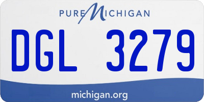 MI license plate DGL3279