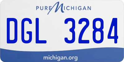 MI license plate DGL3284
