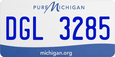 MI license plate DGL3285