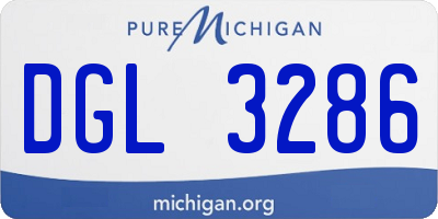 MI license plate DGL3286
