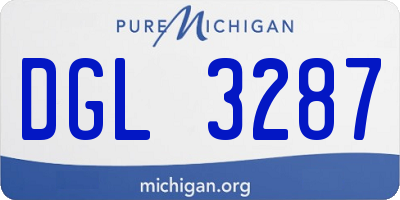 MI license plate DGL3287