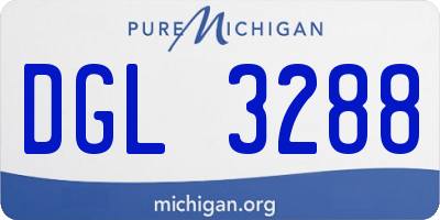 MI license plate DGL3288
