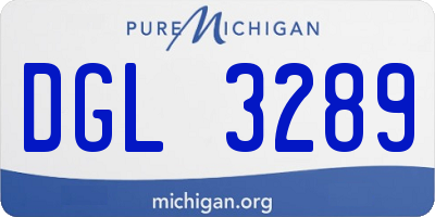 MI license plate DGL3289