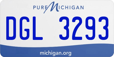 MI license plate DGL3293