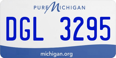 MI license plate DGL3295