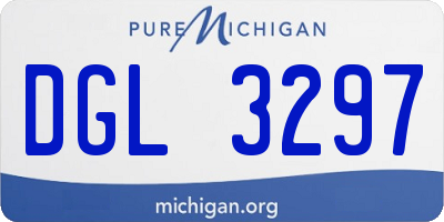 MI license plate DGL3297