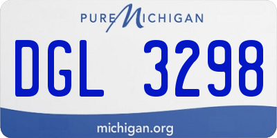 MI license plate DGL3298