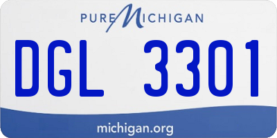 MI license plate DGL3301
