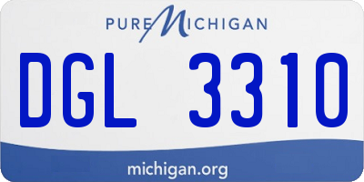 MI license plate DGL3310