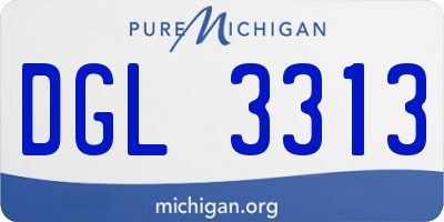 MI license plate DGL3313