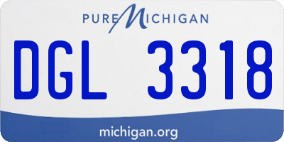 MI license plate DGL3318